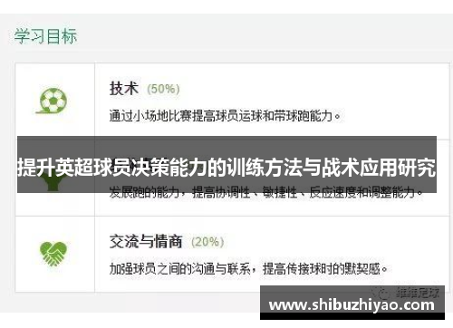 提升英超球员决策能力的训练方法与战术应用研究